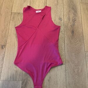 Elegant Pink Sleeveless Bodysuit